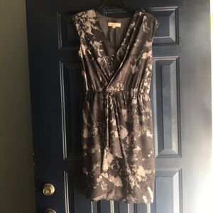 Loft Gray Ruffle Dress